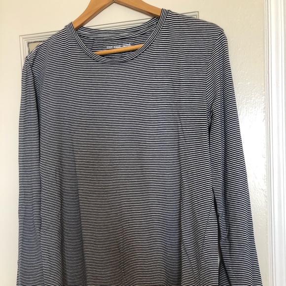 COPY - Save Khaki fine stripe long sleeve tee in M - Picture 1 of 4